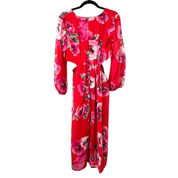 RANNA GILL Floral Cutout Midi Dress Sz‎ S - Picture 3 of 6